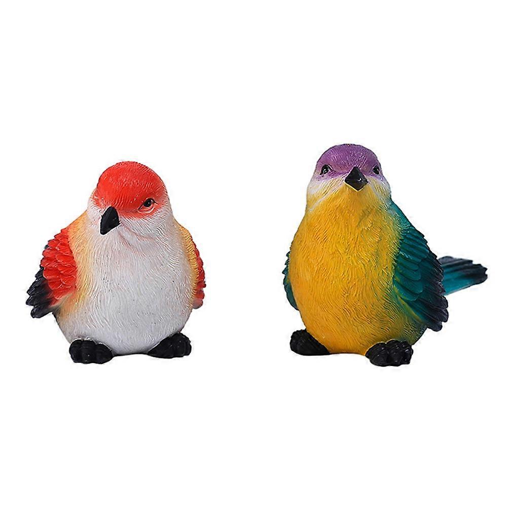 Resin Bird Figurines Set of 2 – Durable Garden Decoration, Realistic Design for Indoor Outdoor Use, Adds Natural Touch to Any Space
