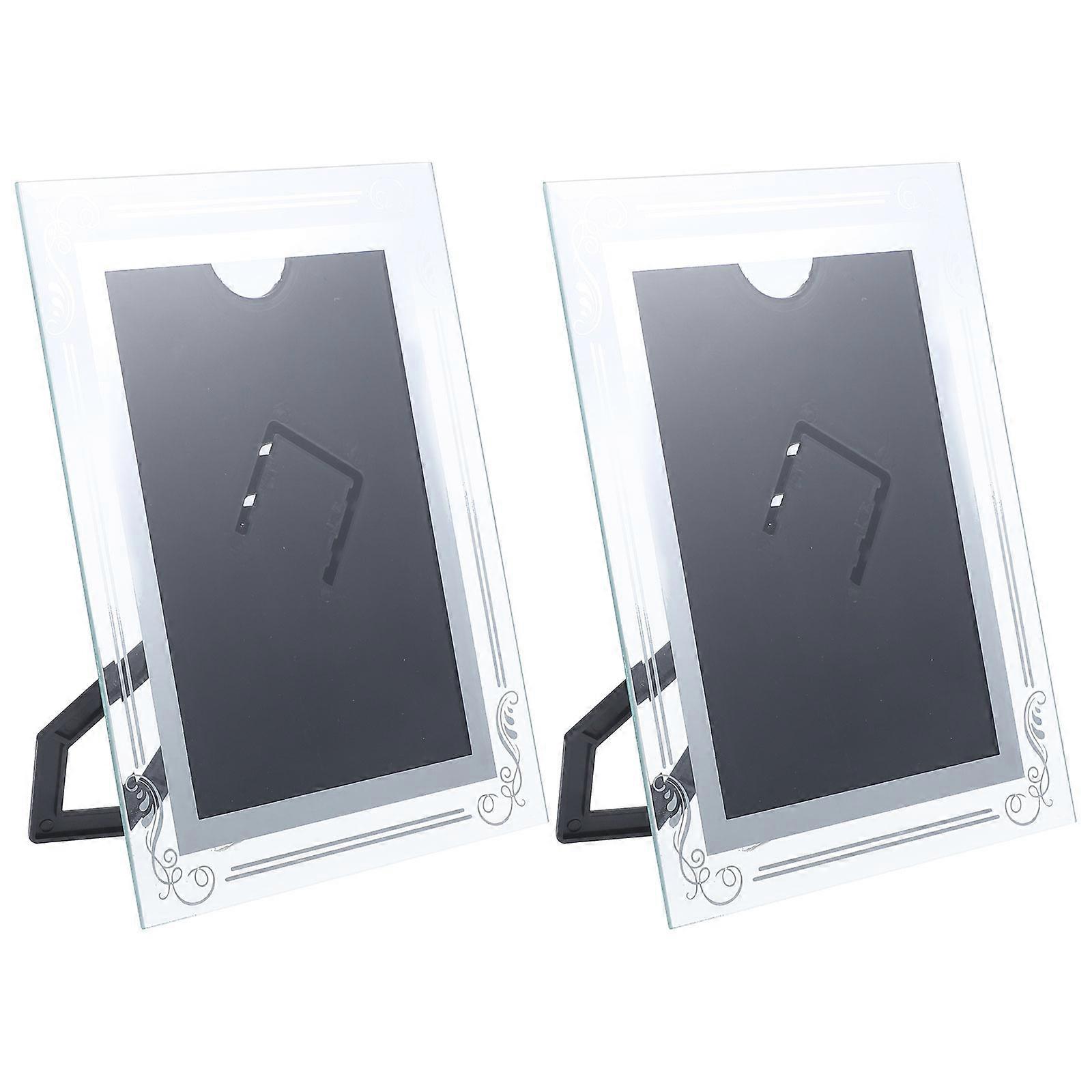 Table Top Photo Holders Crystal Picture Frame Simple Design Graduation Season 2Pcs