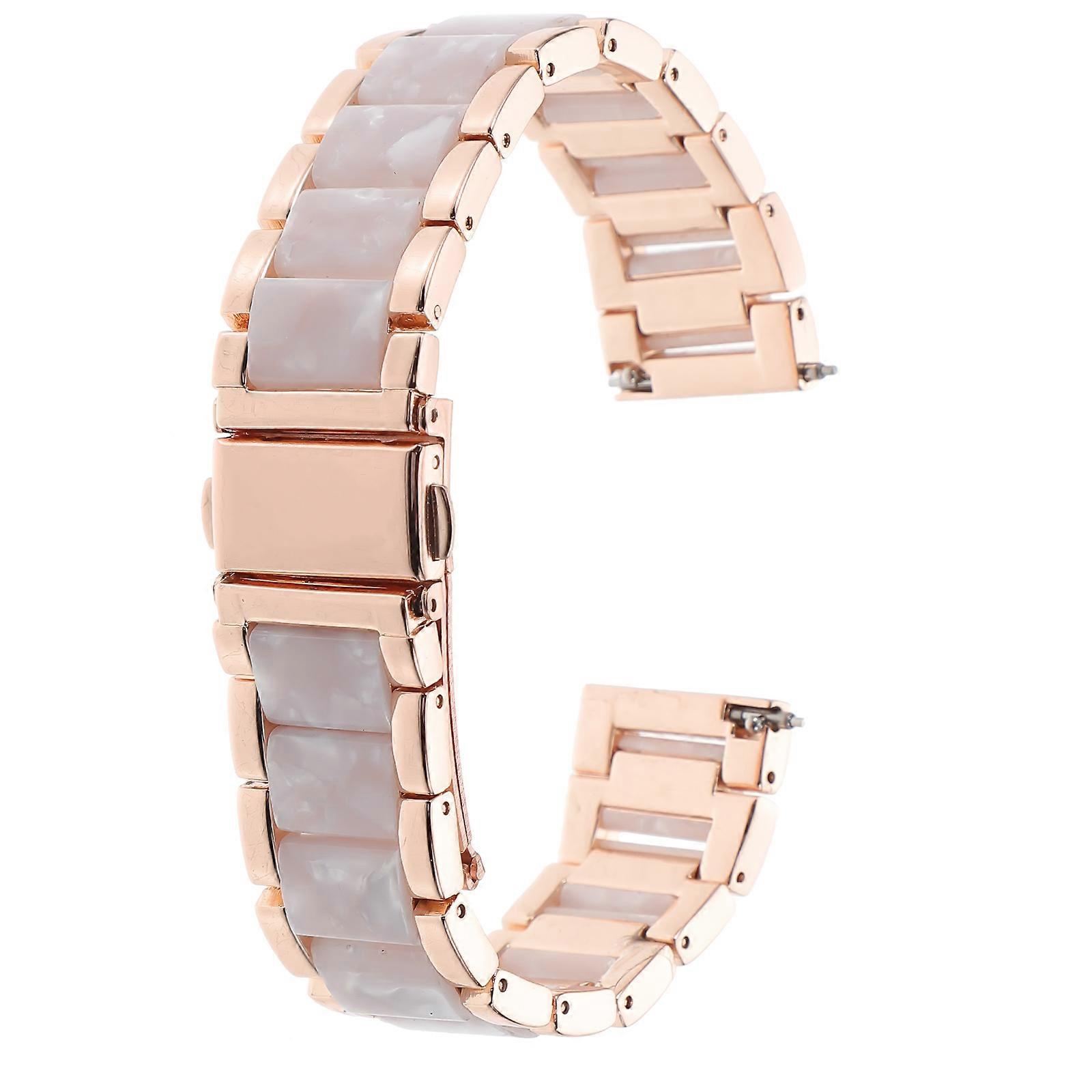 Men Watch Band Replacement Exercise Time Round Shape Resin Material 20MM 1Set