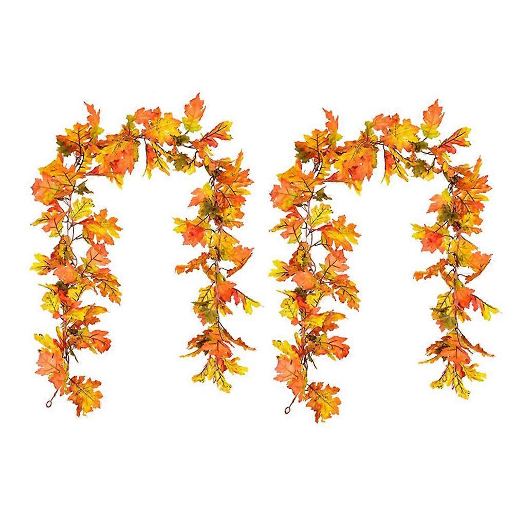 Simulation Maple Leaf Rattan Party Decoration 175X12CM Assorted Decor 2Pcs