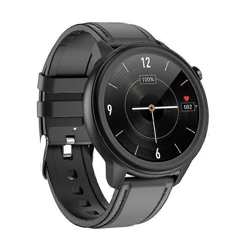 Smart watch, 1.3 inch full circle HD touch screen, IP68 waterproof, Black