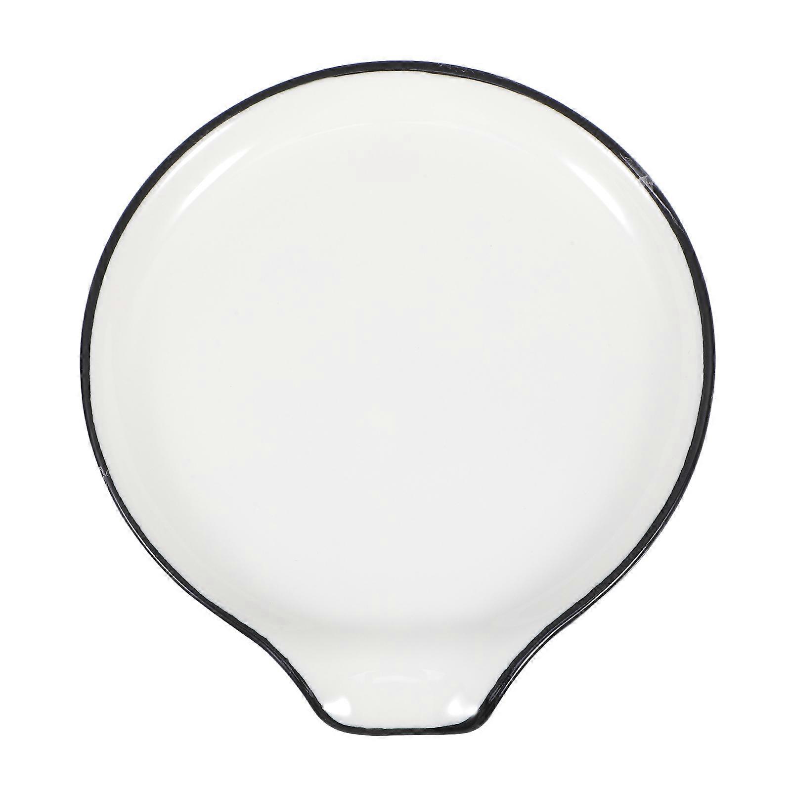 Ceramic Spoon Rest Kitchen Utensil Stand Minimalist Design For Home Kitchen 1Pack