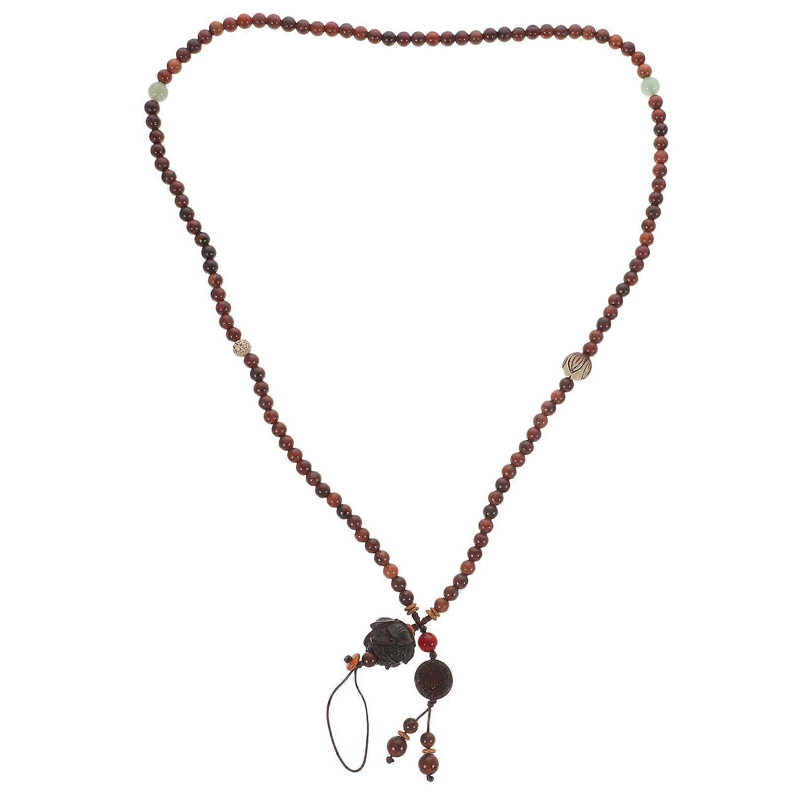 Beaded Phone Lanyard Bamboo Beads Rectangular Beads DIY Crafting Necklace Accessory 1PC