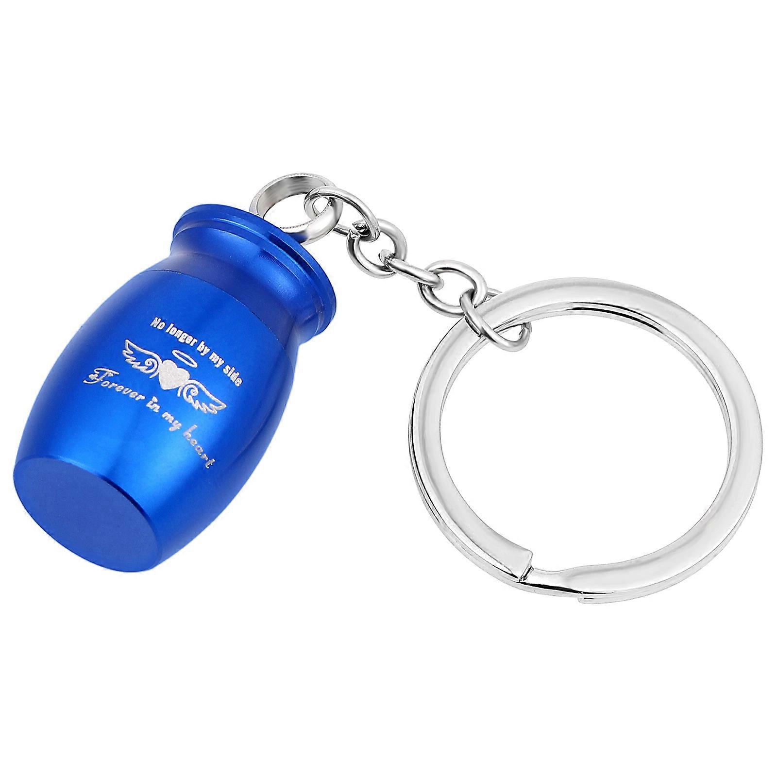 Pet Cremation Keyring Small Urn Keyring Ash Container Memorial Comforting present 2.50X1.50X1.50cm Metal 1Set