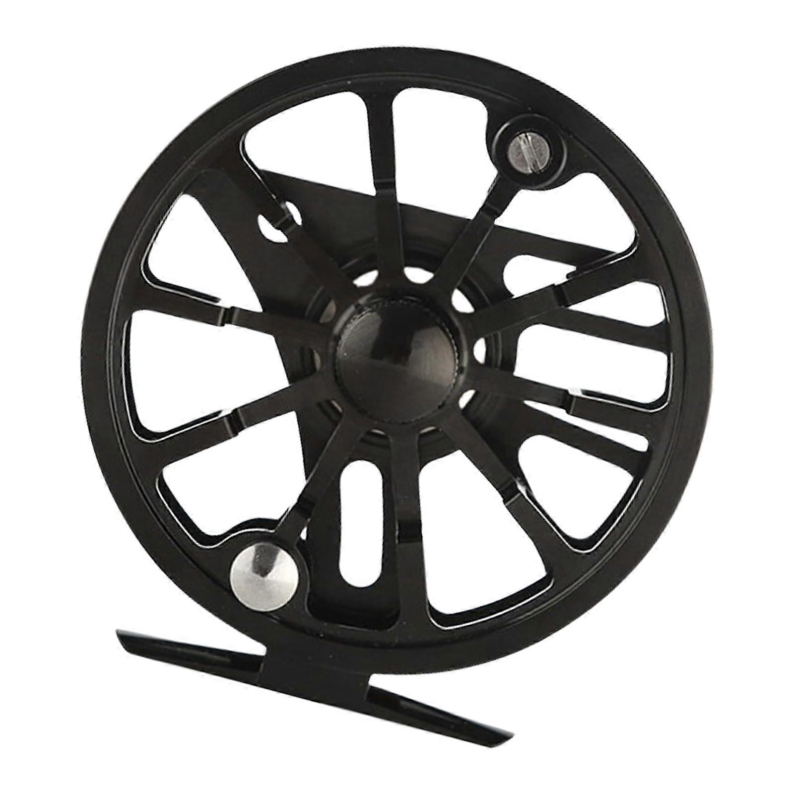 Fly Fishing Reels Portable Alloy Ergonomic Baitcasting Style Lightweight Easy To Use Model 7 Black