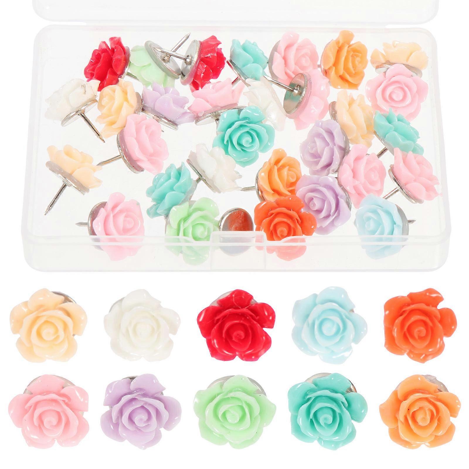 Delicate Push Pin Multi-Function Thumbtacks Corkboard Pins Office Use 30Pcs