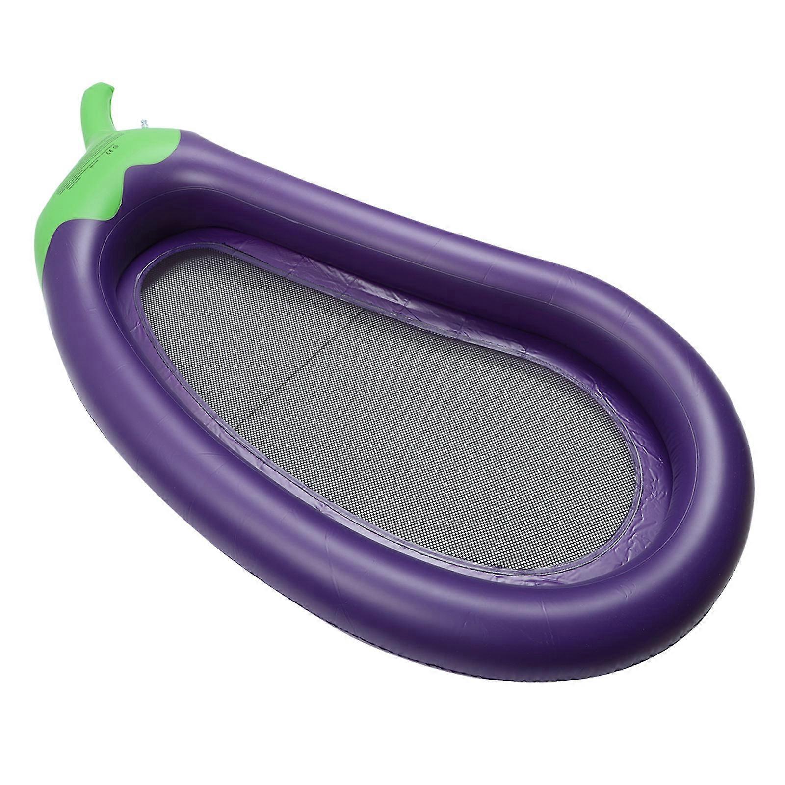 Swimming Floats Adults Inflatable Rafts Eggplant Water Cooling Summer Party Item 1Set