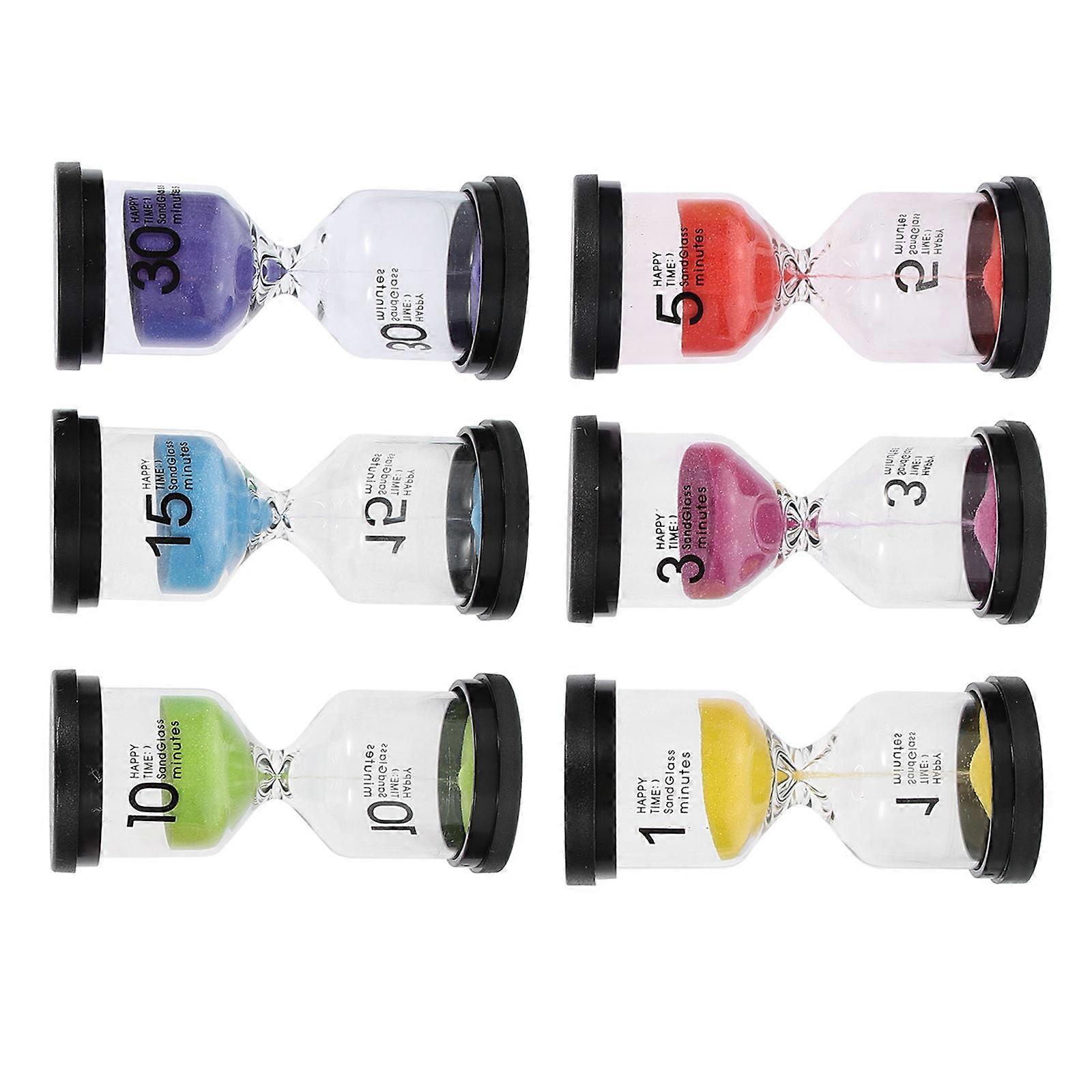 Delicate Design Hourglass Decor Sand Clock Minute Sand Timer 3.9X1.8X1.8in 6Pcs