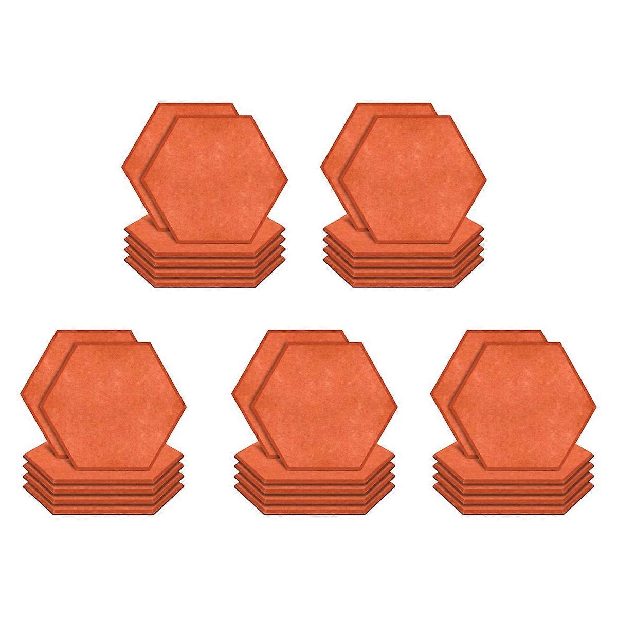 30 Pack Hexagon Acoustic Panels Sound Proof Padding Beveled Edge Sound Panels for Recording Studio O