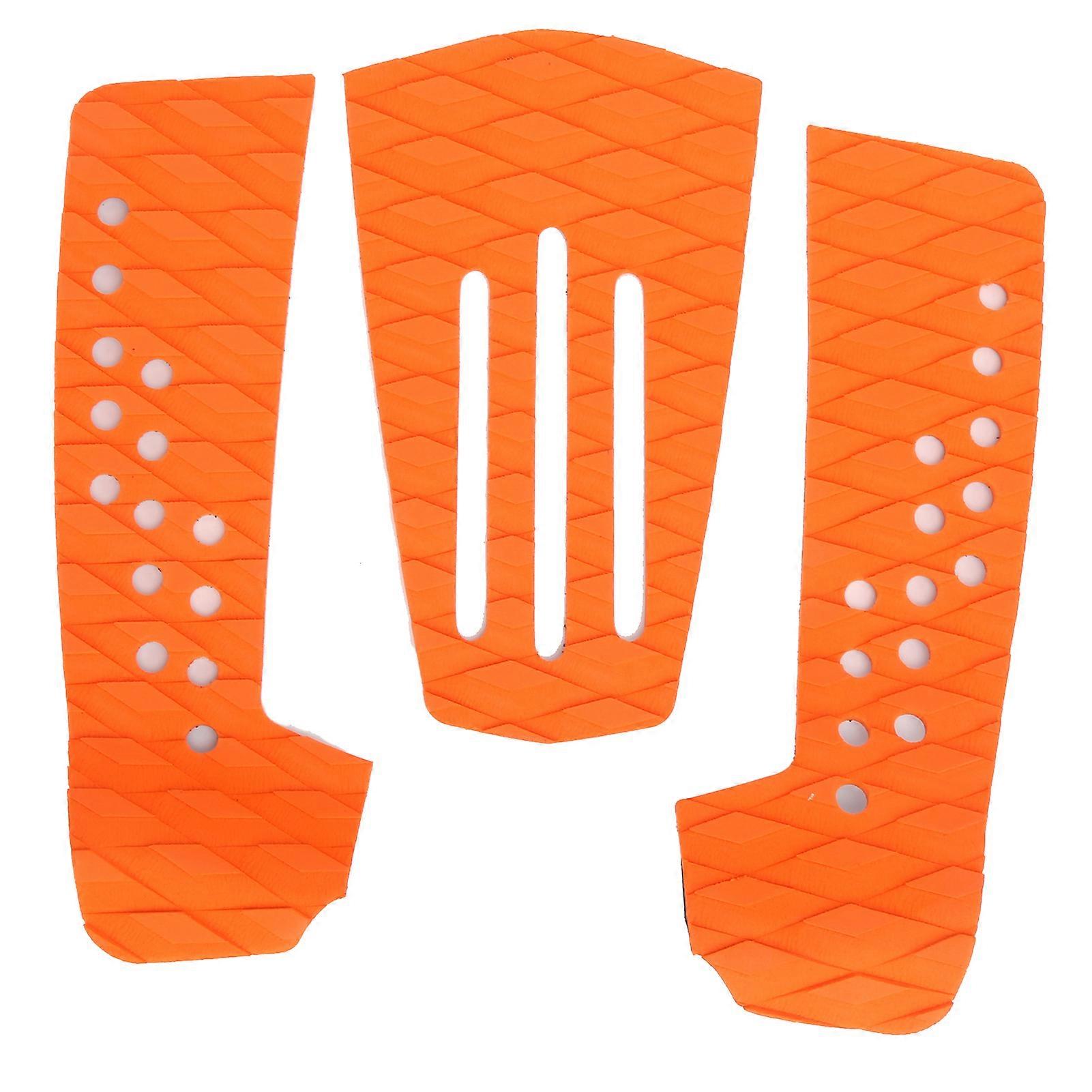 3 Pack Non-Slip Moisture Resistant Surfboard Traction Pads (Orange)