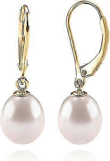 Sladkovodní perlové náušnice 8mm Leverback