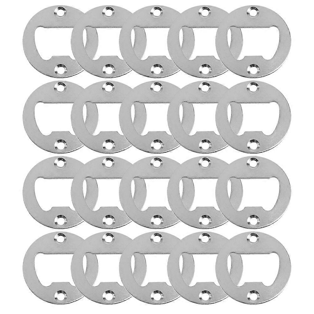 Bottle Opener Inserts Opener Opening Bottle Caps Daily Home Use 4x4x0.4cm Iron 20Set
