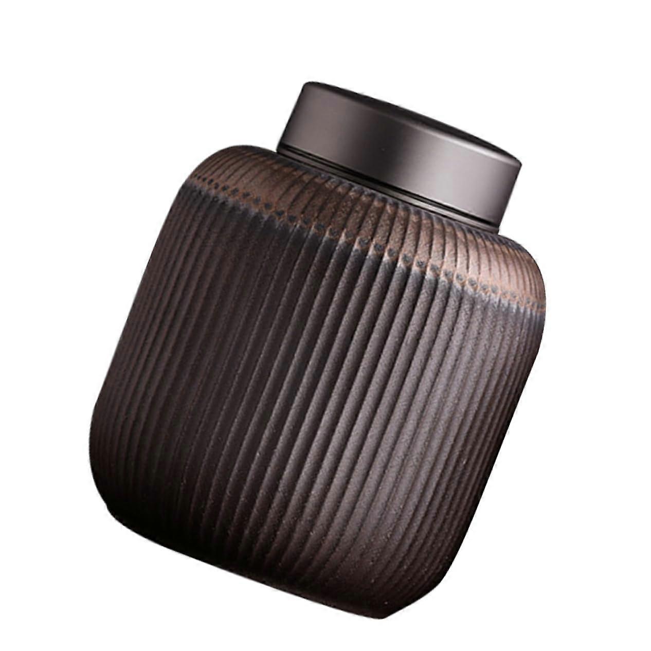 Striped tea caddies, canister for loose tea, container with lid, airtight tea tin