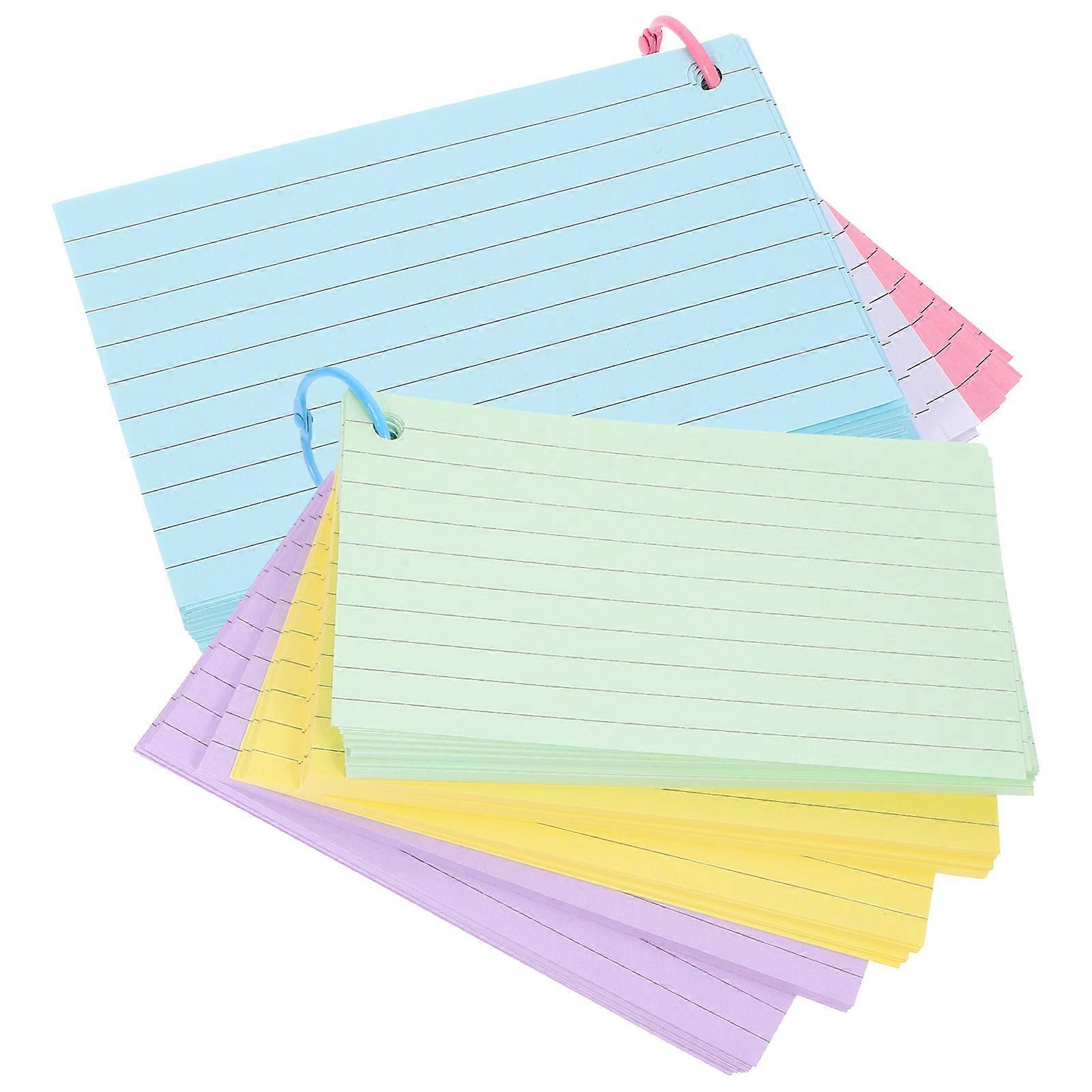 Blank Flashcards with Rings   Memo Cards for Study, Note Taking, Office and Daily Organization   DIY Set for School and Home Use
