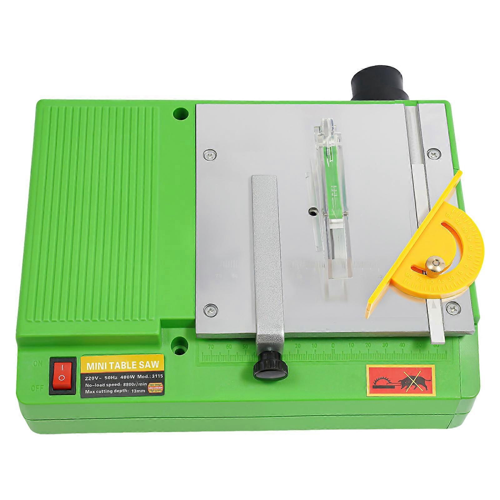 480W Multi-Functional Table Saw 220V Mini Desktop Electric Saw for Wood Cutting/Processing
