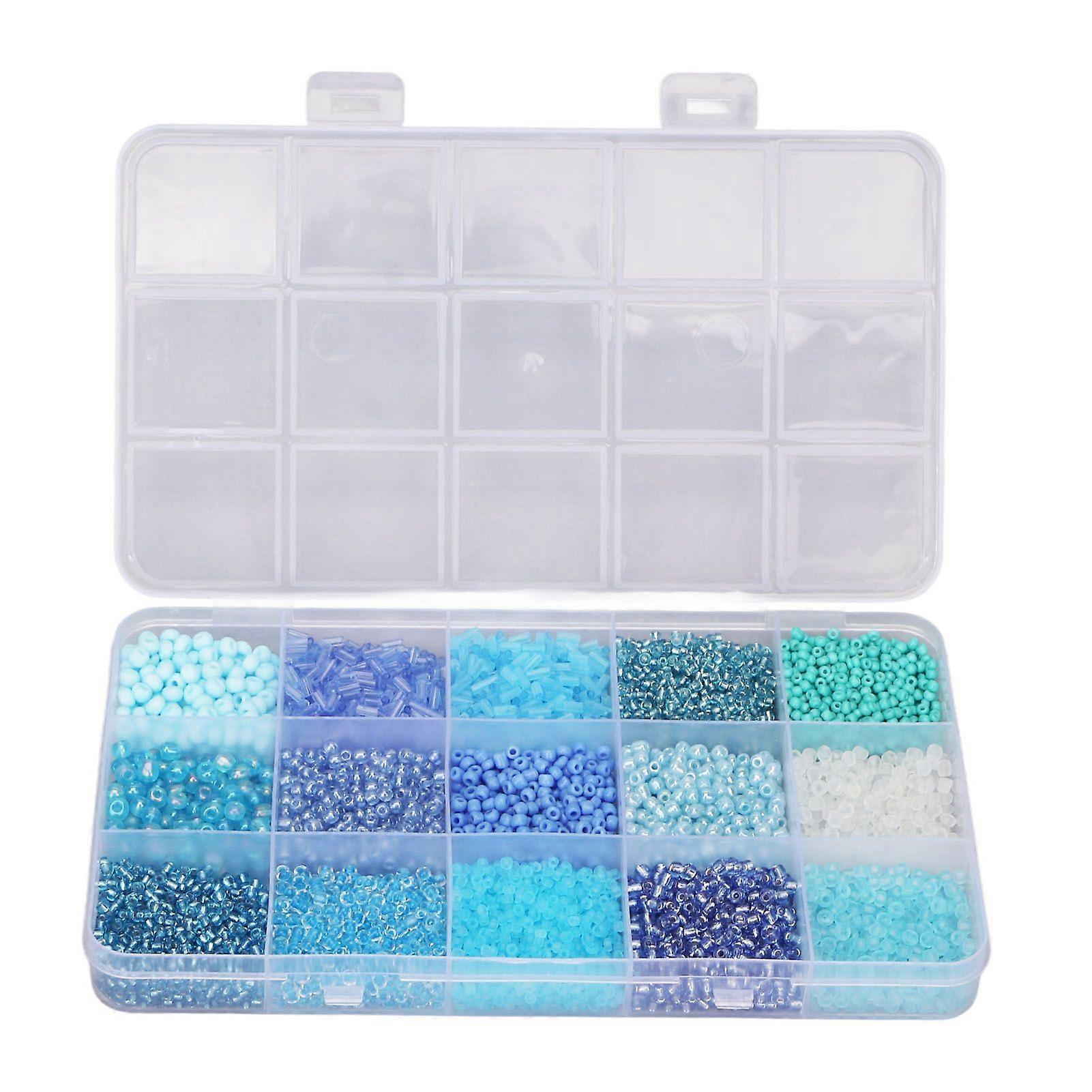 2025 Latest Model  Glass Seed Beads 15 Compartments Sorted Storage Plastic Box