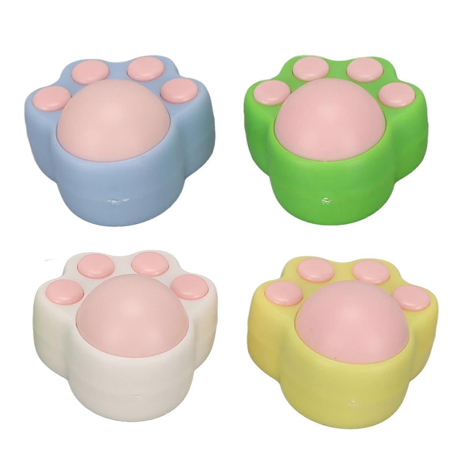 4 x Catnip Wall Ball Cat Teeth Cleaning Strong Adhesion 360 Degree Rotatable Edible Cat Licking Toy