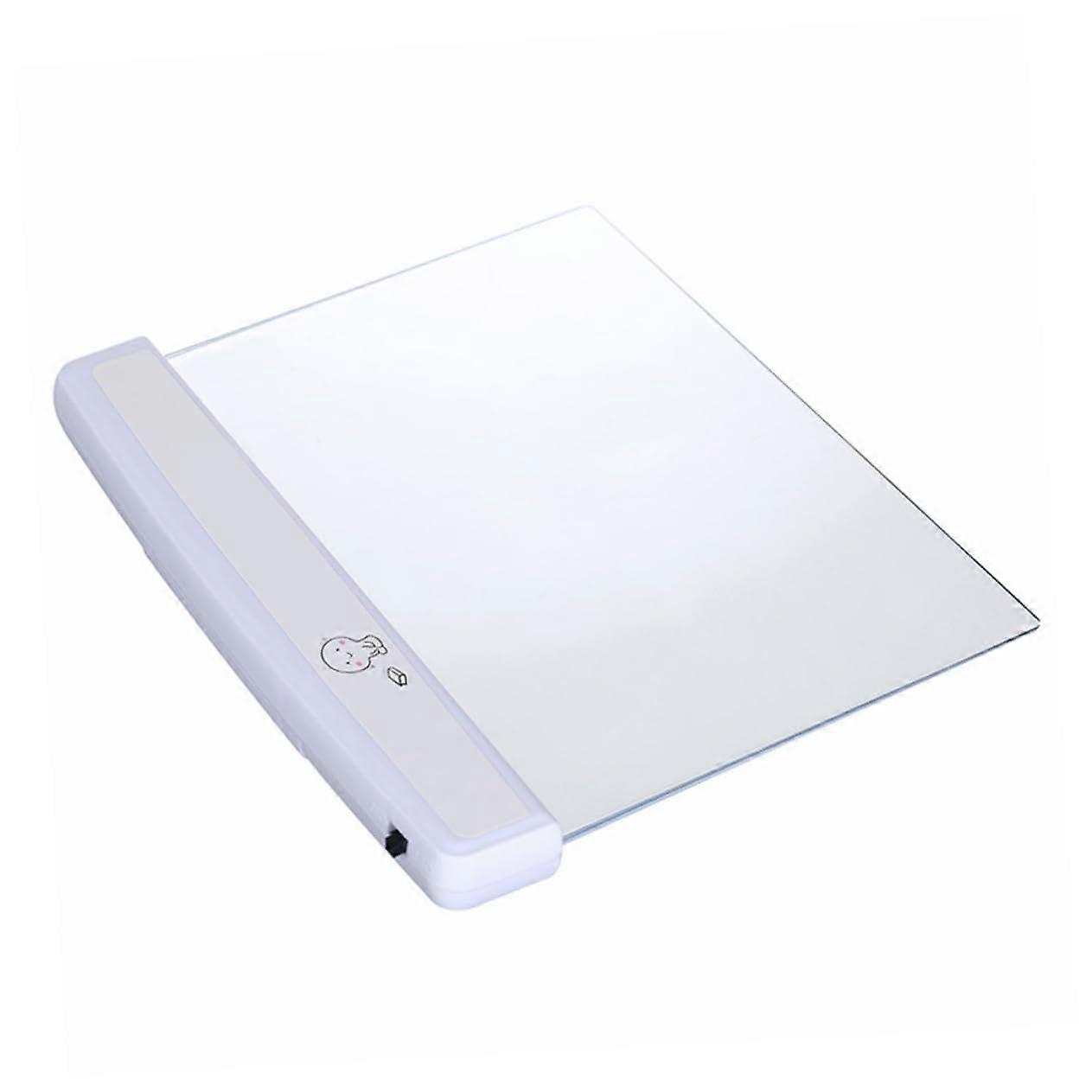 LED Desk Lamp - Portable USB Reading Light for Bedside, White Plastic Night Light for Headboard, Adjustable Brightness