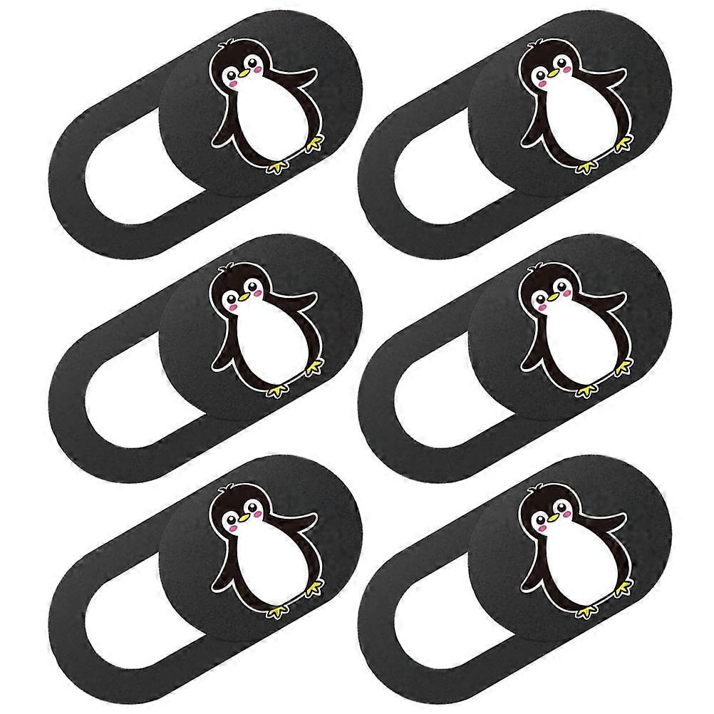 6 PCS Cover Sliding Lid Penguin Pattern Anti Peeping