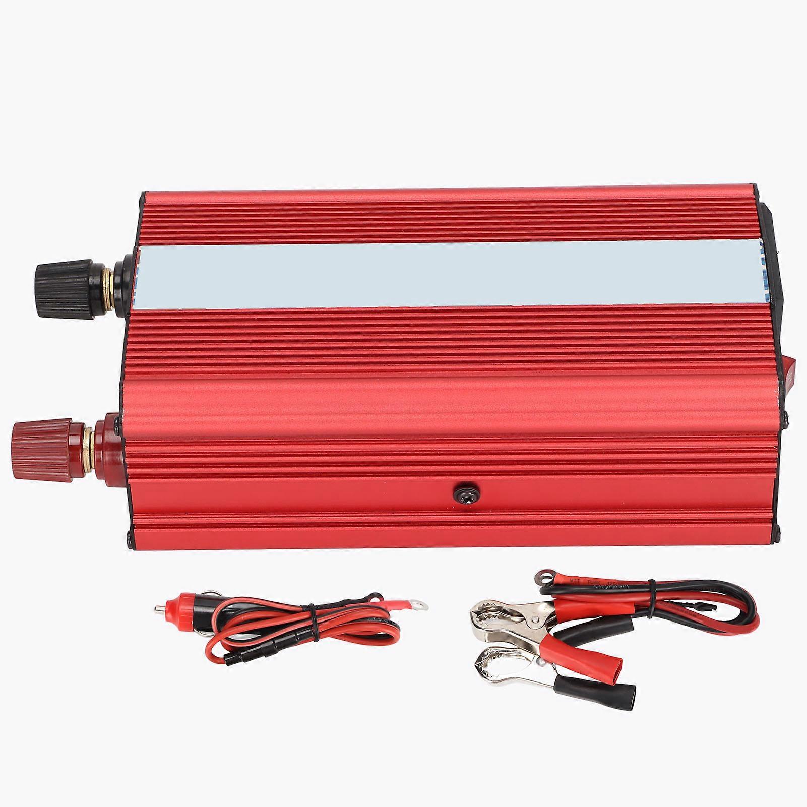 Car Inverter Undervoltage Alarm Function 12v to Koi Pattern Aluminum Body Short Circuit Protection Power Adapter