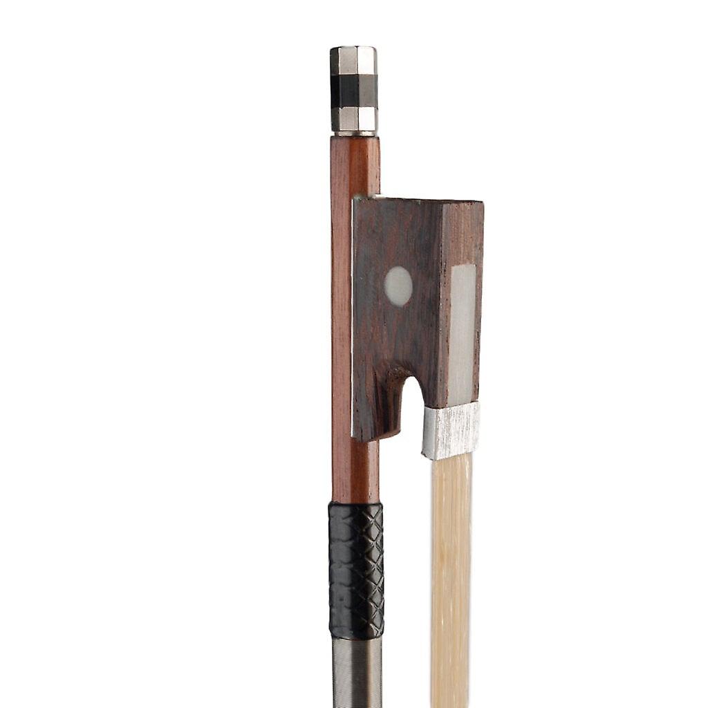 4/4 Violin Bow Rosewood Bowstick Ebony Frog Sheep Leather Wrap
