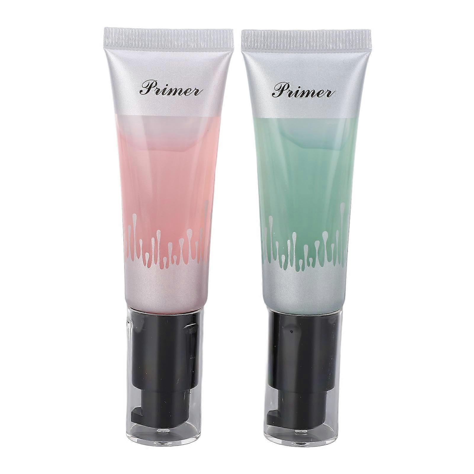 2pcs 24ml Makeup Primer Hydrating Primer Gel Moisturizing Face Base Makeup Gel Pore Minimizing Brightening Face Primer