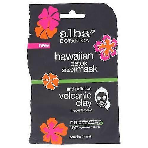Alba Botanica Hawaiian Detox Sheet Mask, Pack of 8 for Deep Cleansing and Revitalising Skin