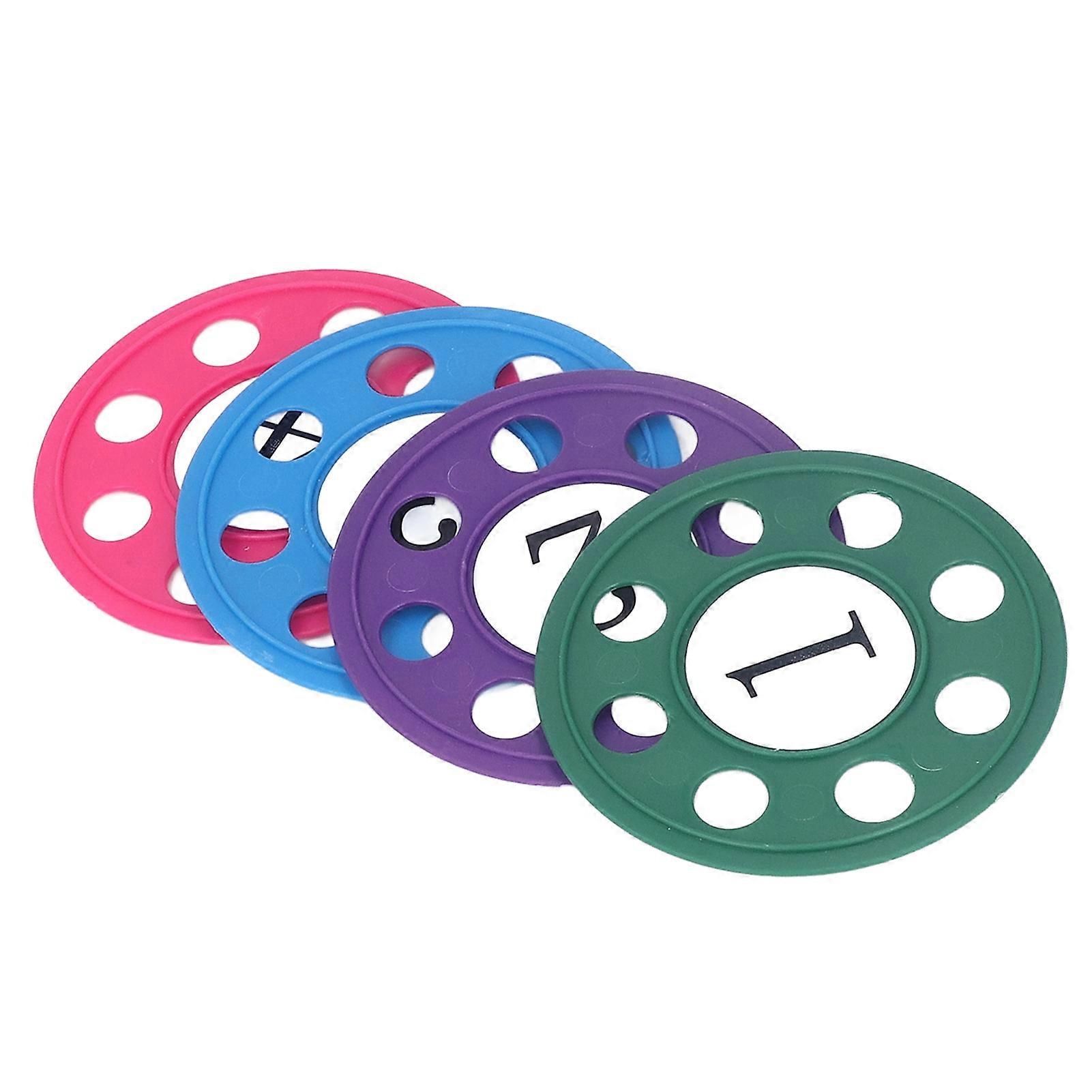 4pcs Diving Training Swim Toys Round Shape Large Number Throwing Game Sinking Swimming Pool Toy 