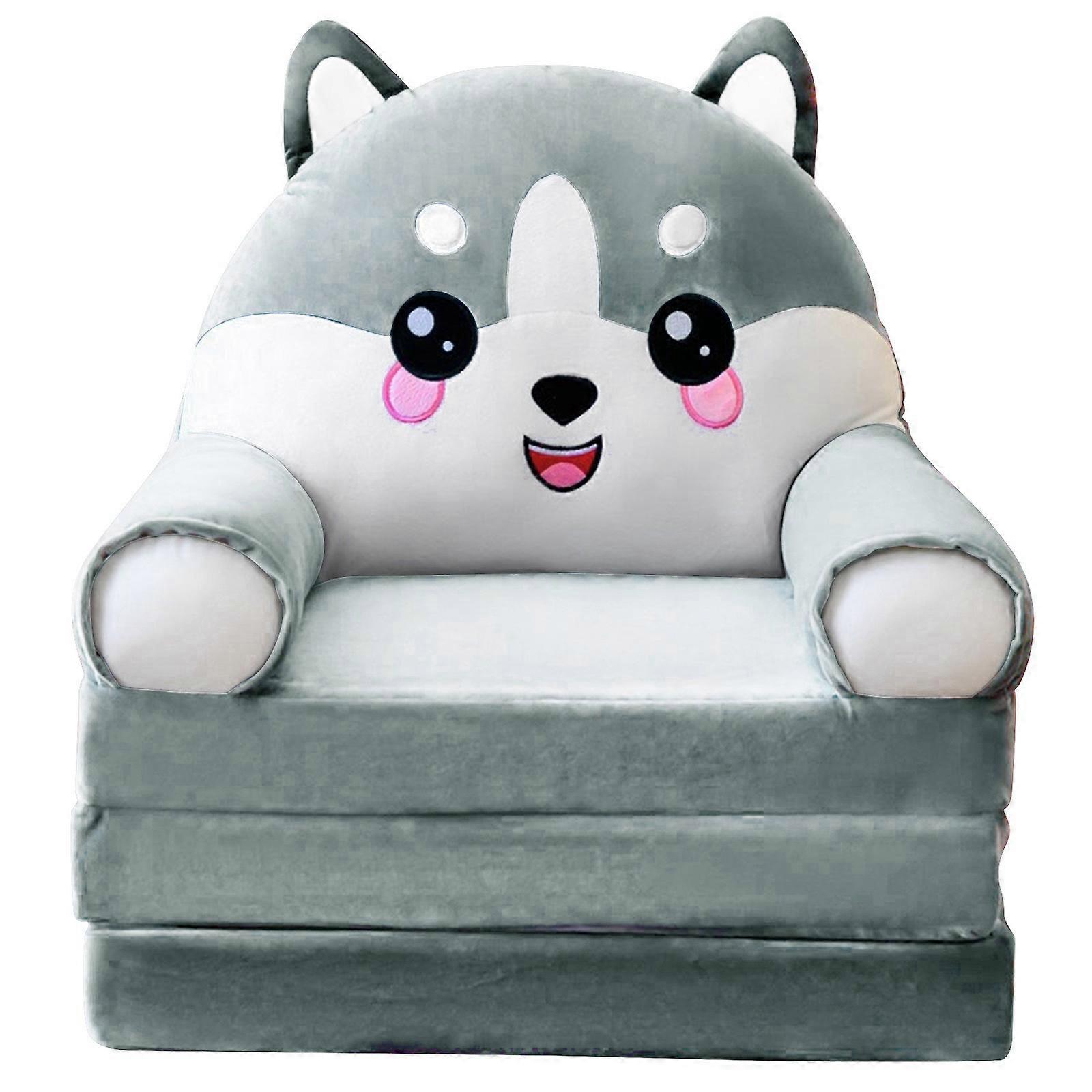 2-in-1折りたたみ式キッズソファカバーかわいい漫画のスリップカバー