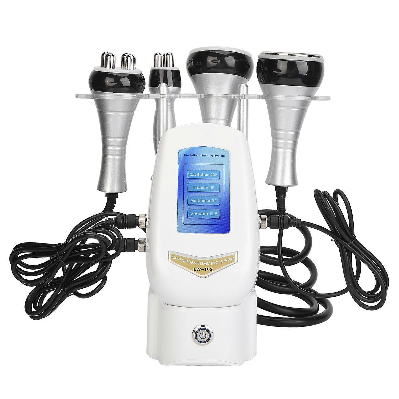 4 In 1 Cavitation Machine Professional Multi RF Head Sculpting 40K Cavitation Slimming Device 100‑240V US Plug