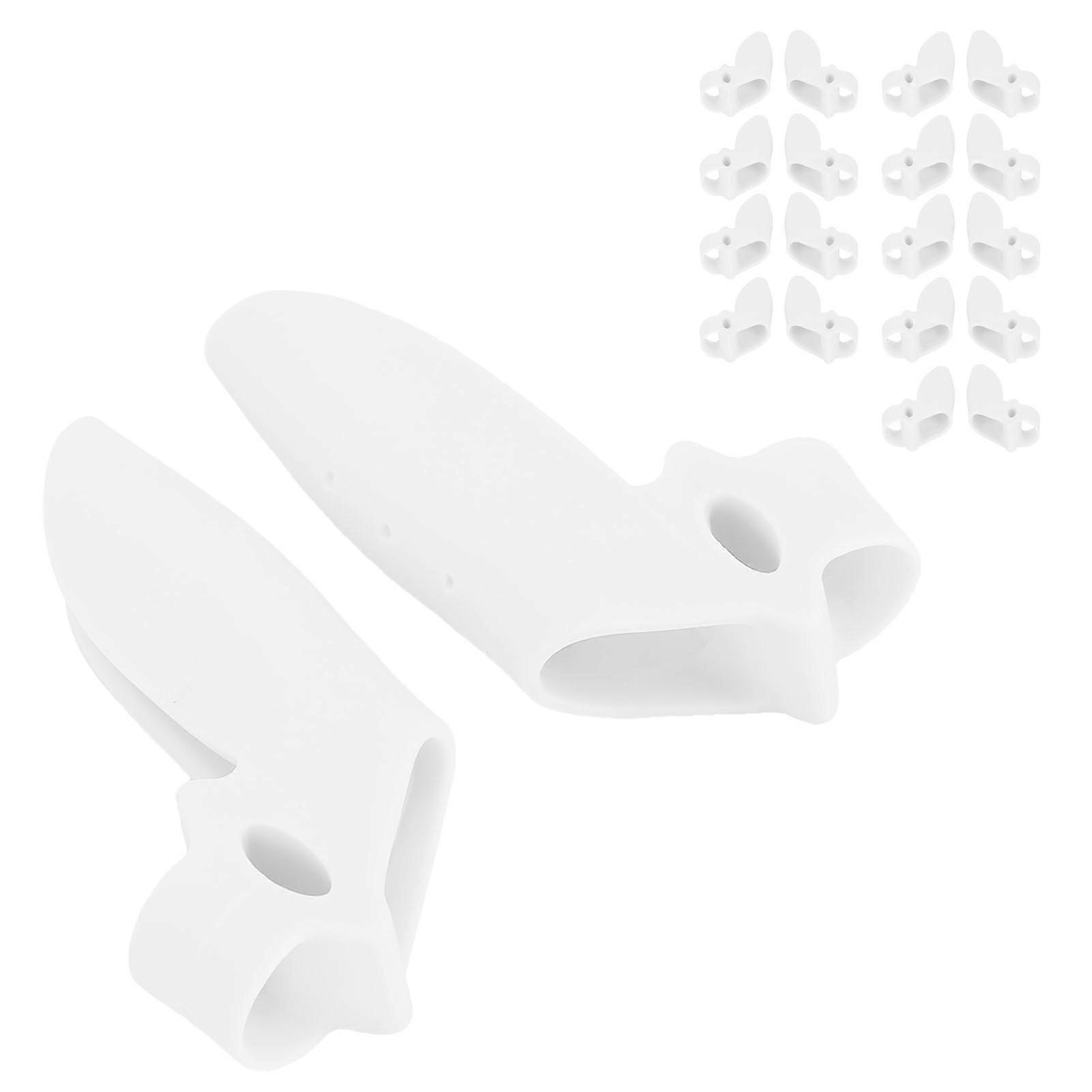 10 Pairs Toe Valgus Corrector Overlap SEBS Separator Relief Protector Separation ToolWhite