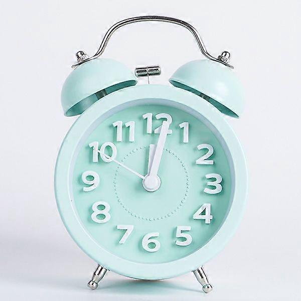 Retro Double Clock Without Ticking, Purple YIY SMCS.9.27