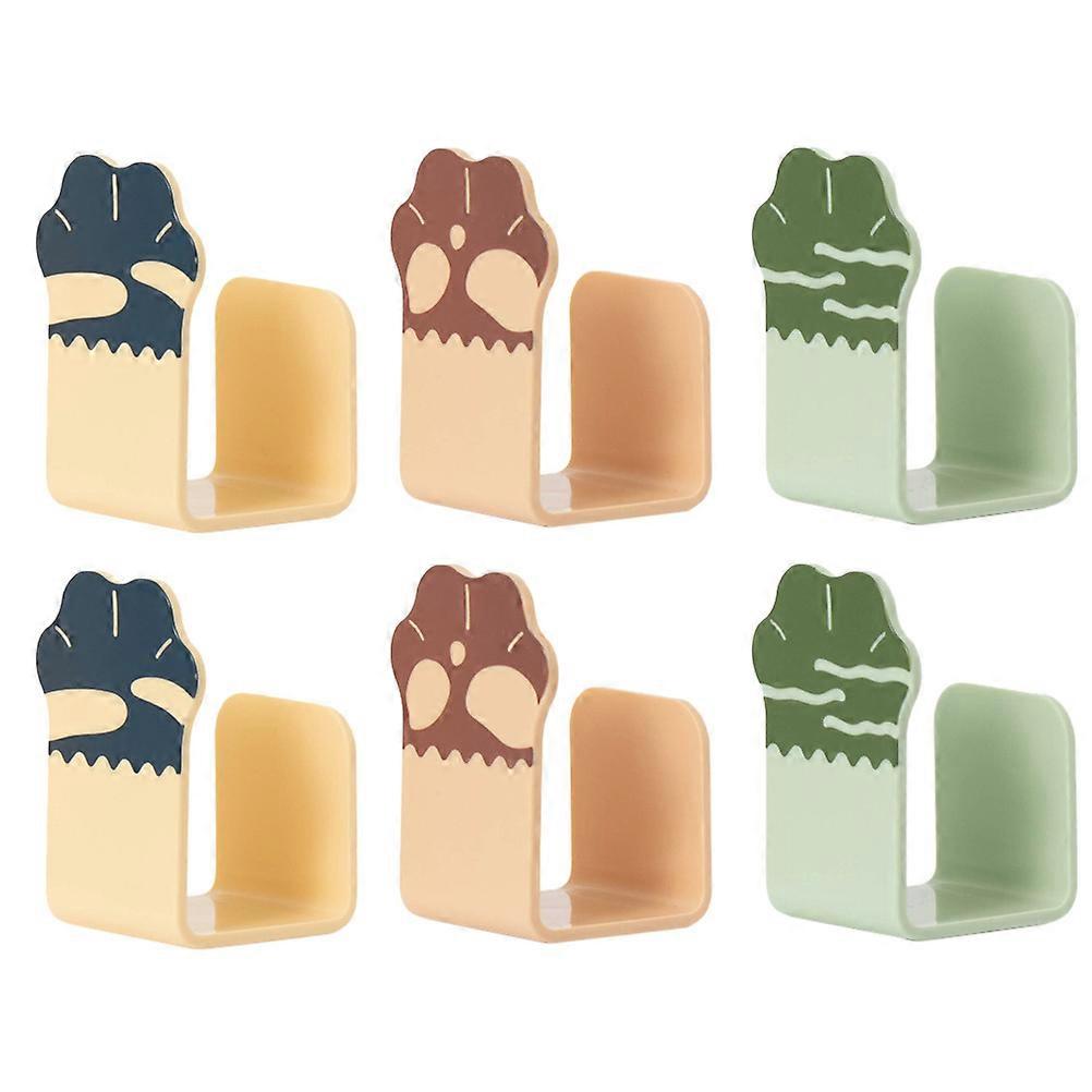 Pan Lid Hanger Space-Saving Wall-Mounted Kitchen Organizer Hooks Green 6Pcs