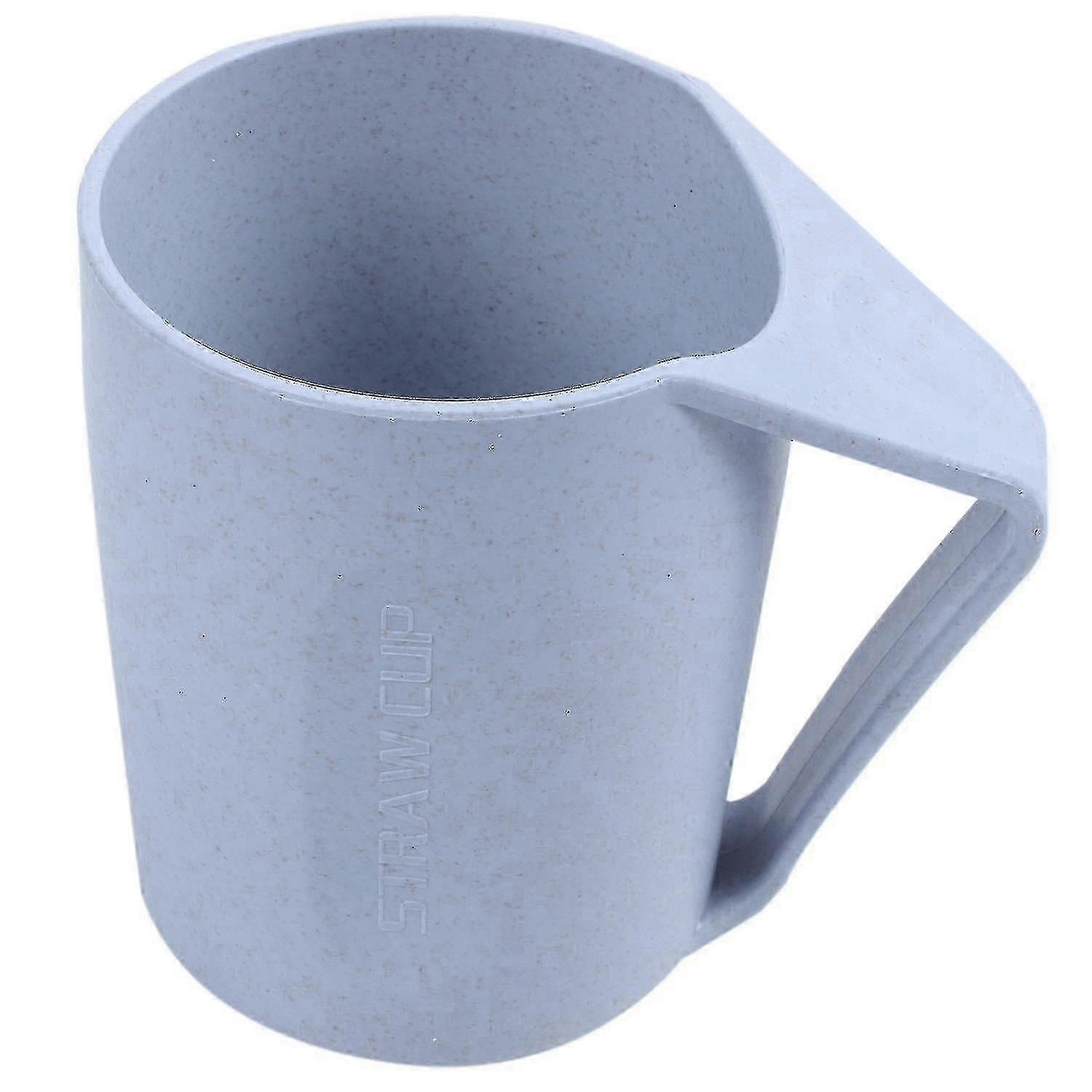 Break-resistant Wheat Straw Coffee Mug, PP Plastic, Blue