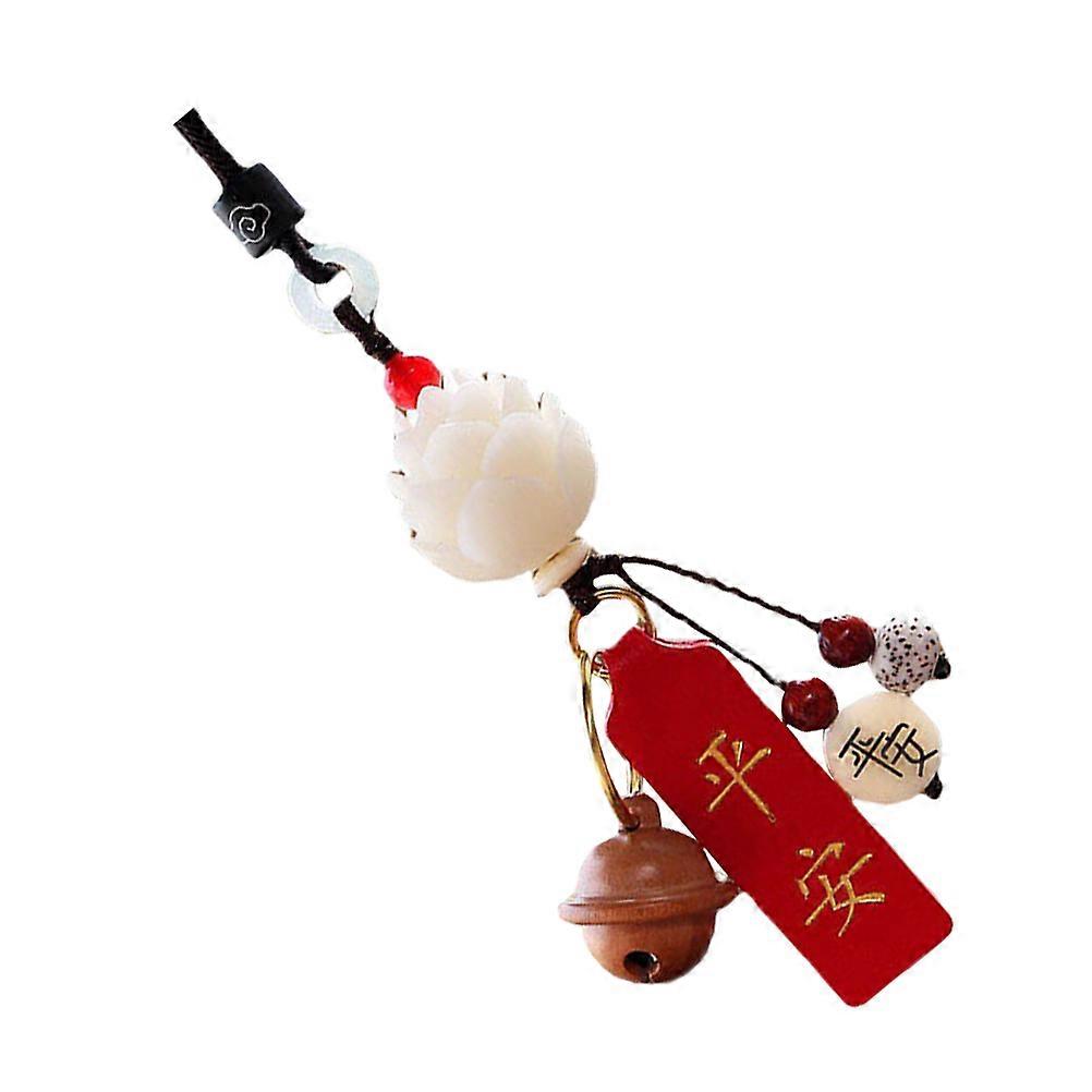 Lotus Shape Bodhi Root Car Hanging Pendant – Stylish Chinese Design Compact Durable Ornament for Car Interior – Perfect Friends and Family