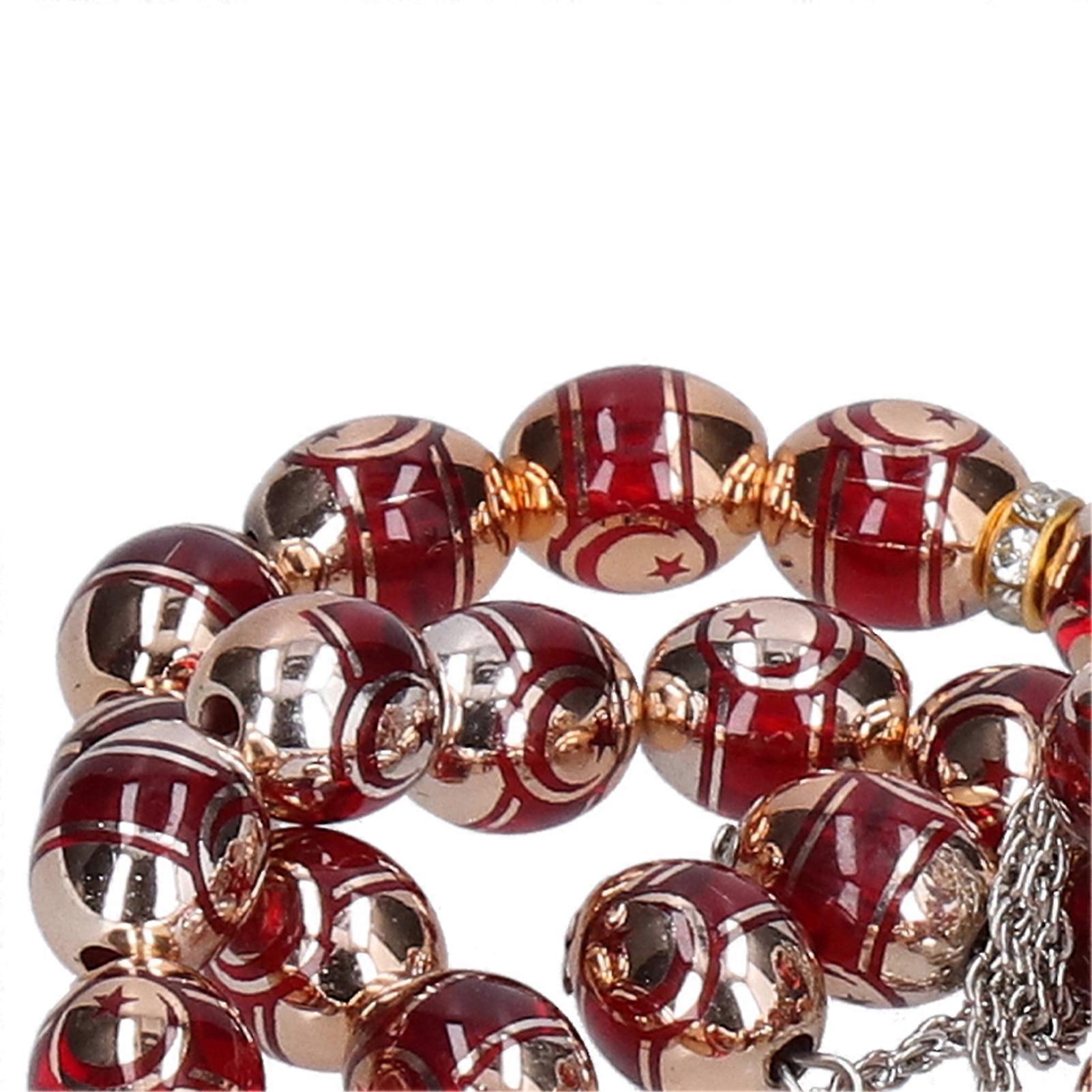 Prayer Beads Optical Maser Engraving Fine Workmanship Feel Comfortable Muslim Prayer BeadsRed