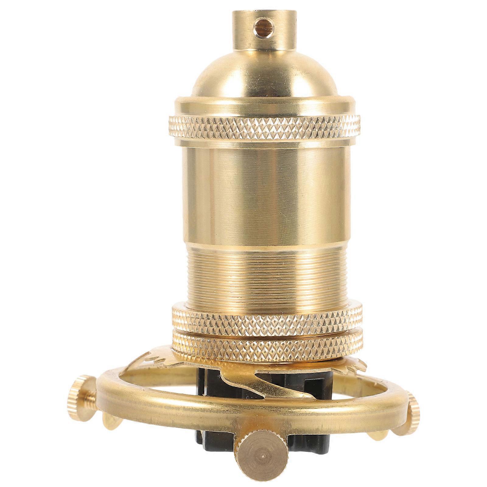 Replacement Light Socket Metal Light Socket E27 E26 For Indoor Lighting Golden Triangular Bracket 1Set