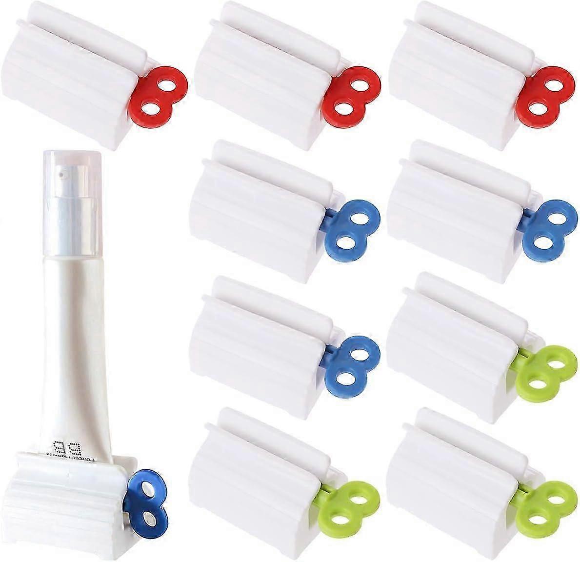 Toothpaste Squeezer Tube, 12 Pieces Plastic Rotating Toothpaste Dispenser Seat