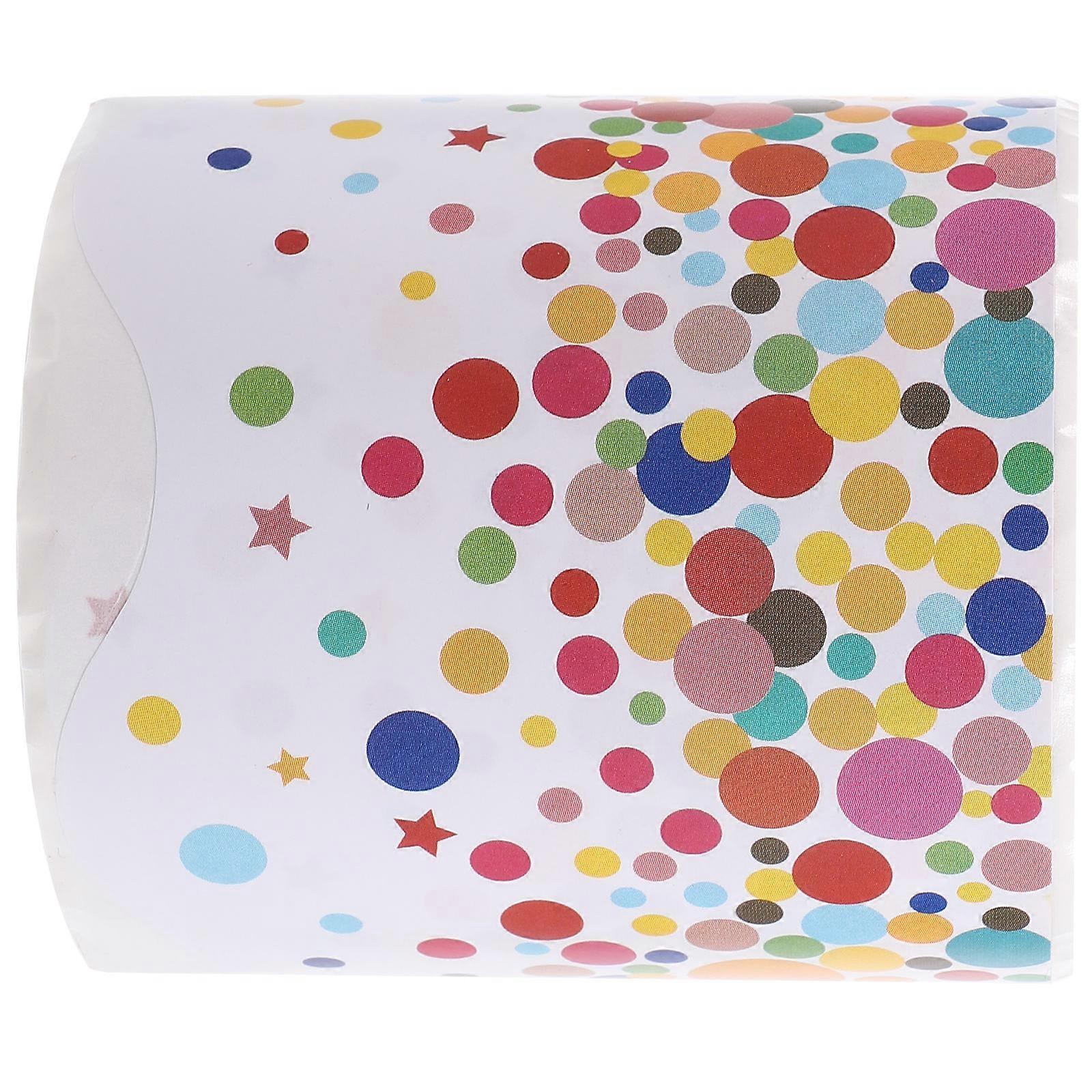 Colorful Confetti Pattern Self Adhesive Removable Bulletin Board Border Sticker – Wave Trim Decor for Classroom, Office, DIY Crafts & Festivals – &