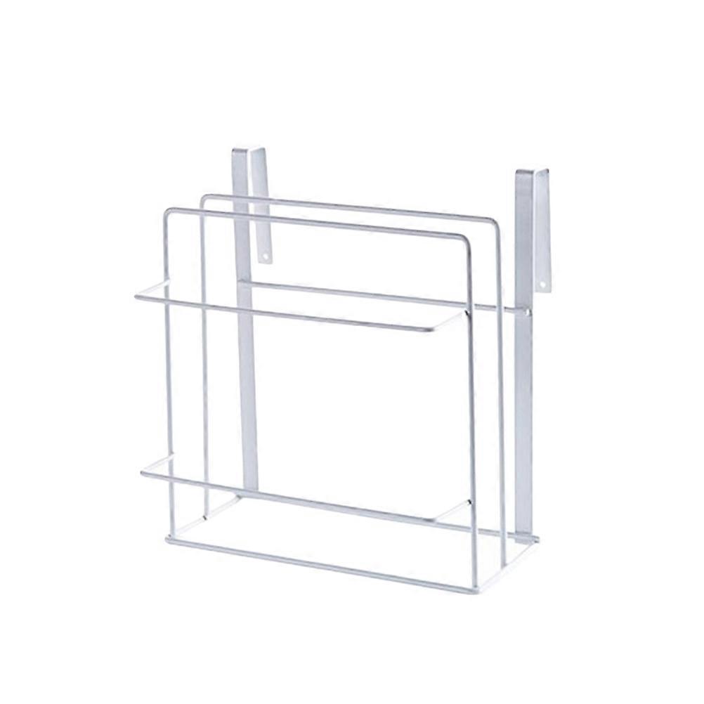 White Iron Chopping Board Holder and Kitchen Storage Rack for Convenient Organization and Space Saving, Size: Double Layer