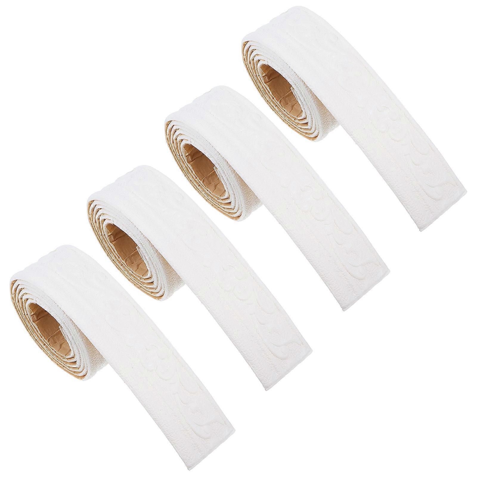 4pcs Wide Self Adhesive Decorative Wall Border Trim for Home & Office, Removable Edging for Easy DIY Interior Design, Elegant Baseboard Skirting for