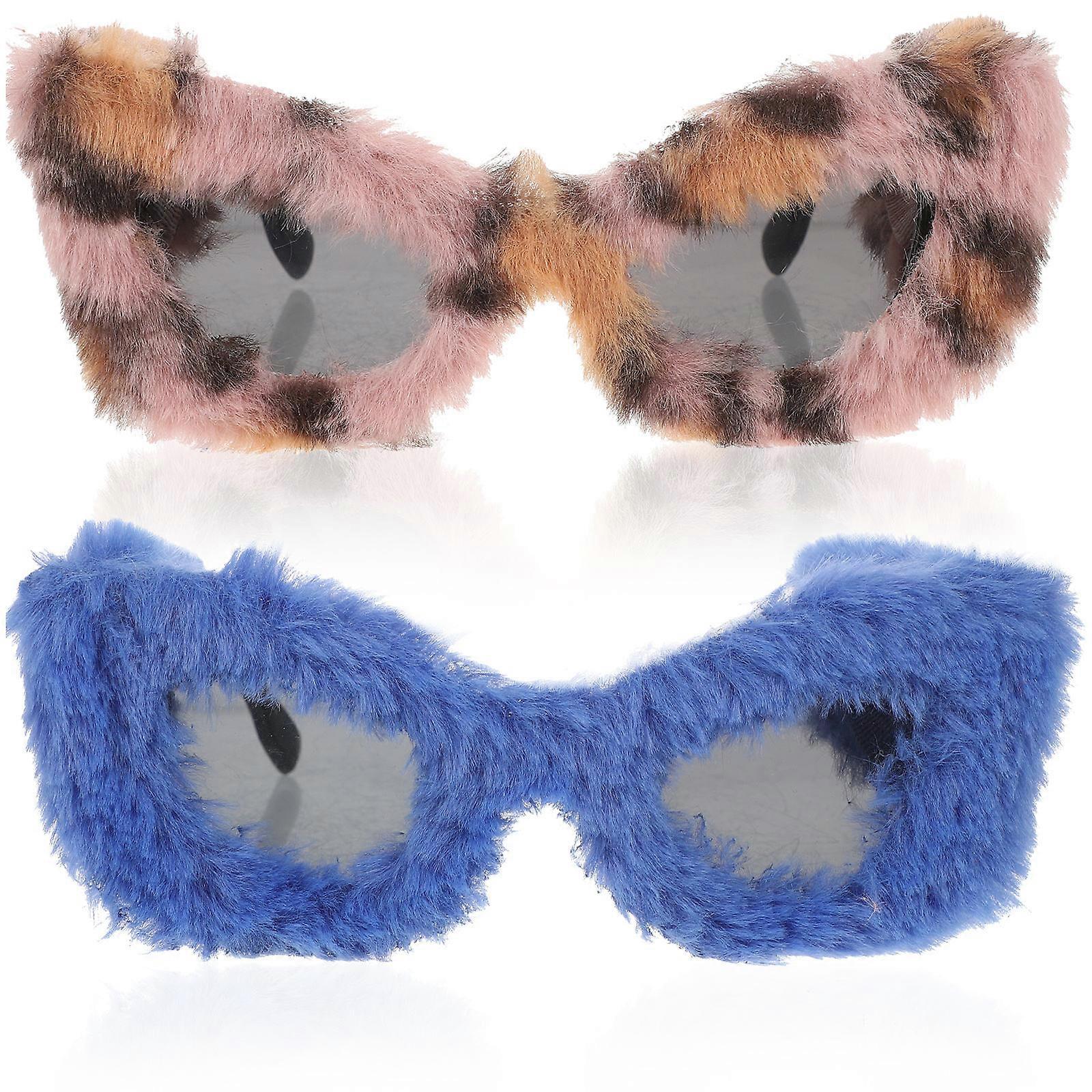 Funny Plush Sunglasses for Party Decoration Made of Safe Plastic and Plush Material Assorted Color