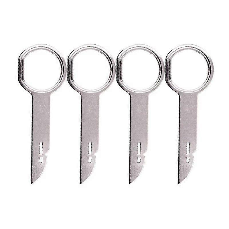Car Radio Removal Tool, Release Keys with Easy Grip Handles Suitable for Most Cars(10pcs, silver)