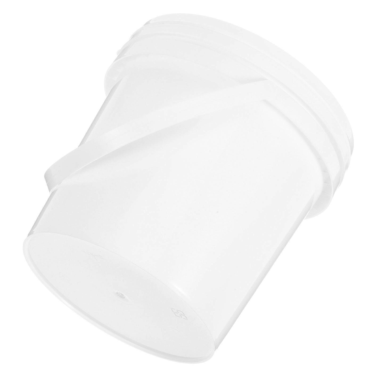 White Portable Paint Container for Household Use 28X26X26CM Compact and Wear Resistant Paint Bucket with Lid 1Set