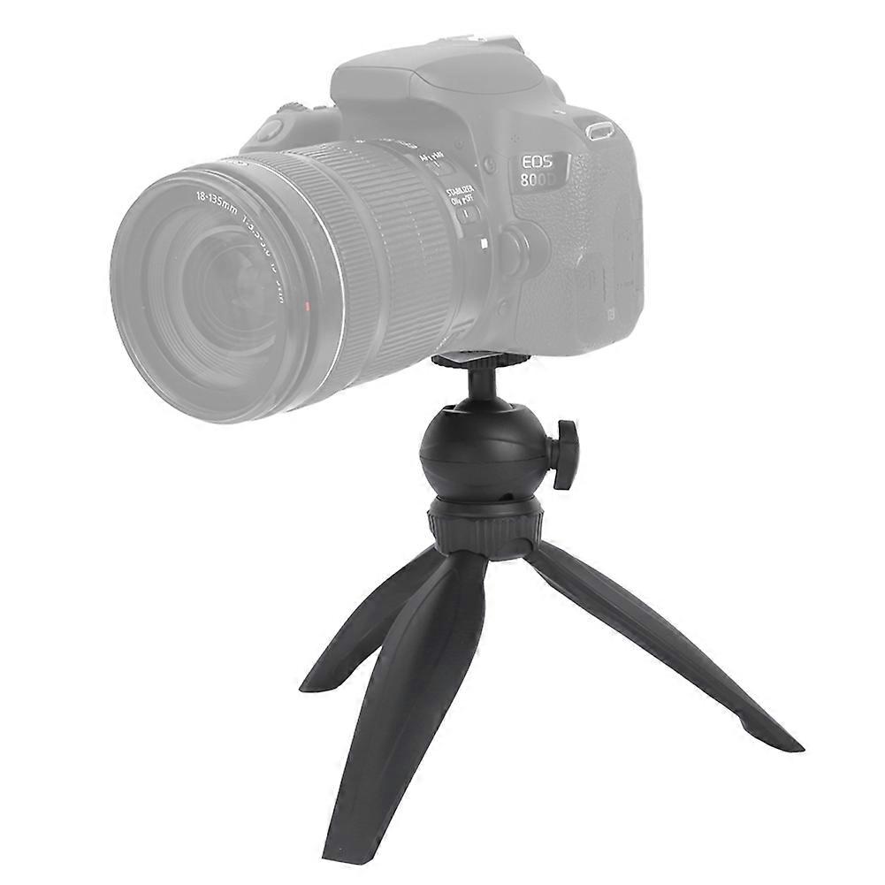 Mini Portable Tabletop Tripod Adjustable Ballhead Tripods for SLR Camera Black
