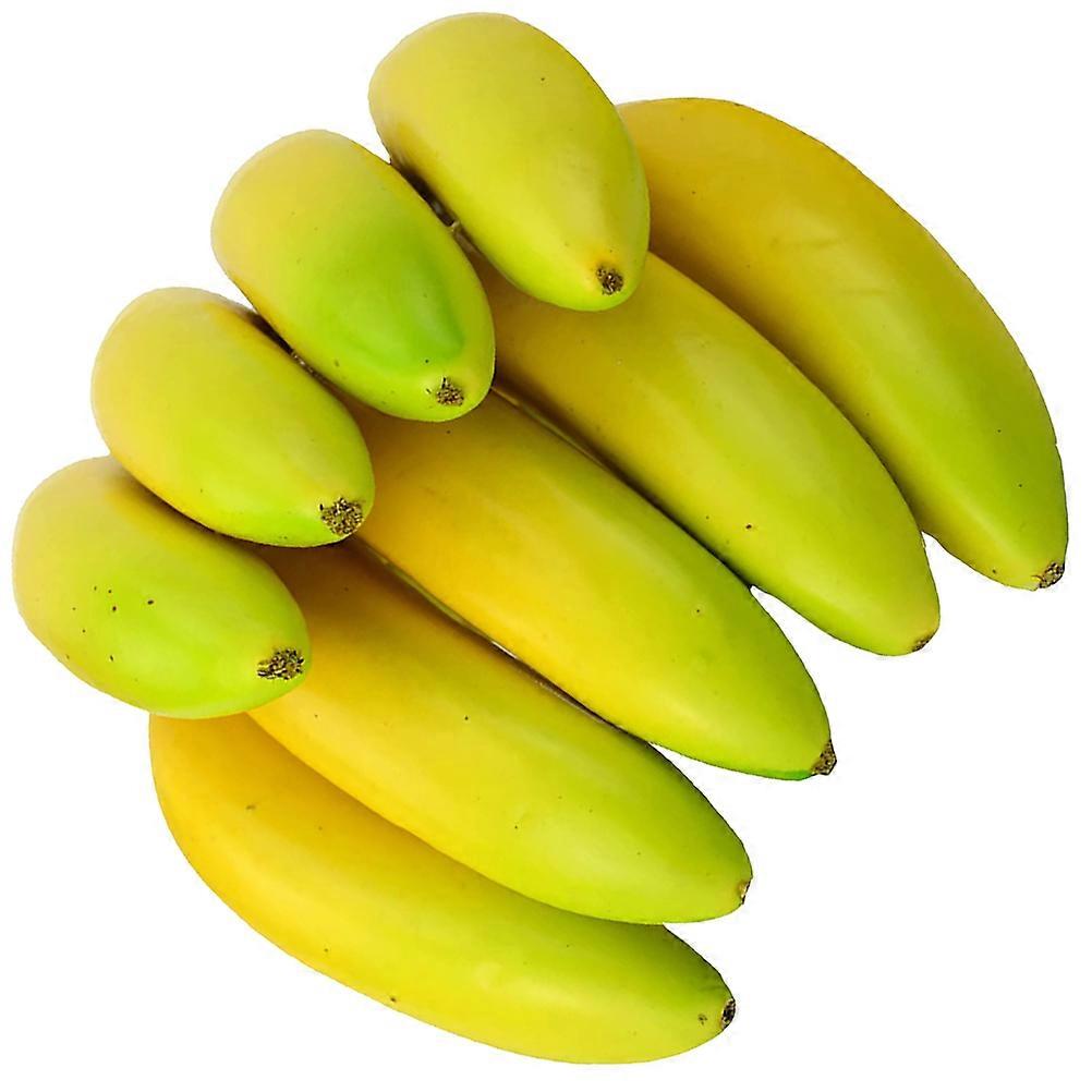 Lifelike Artificial Banana Decorations for Home and Fruit Store Display Yellow Plastic 1 Bunch