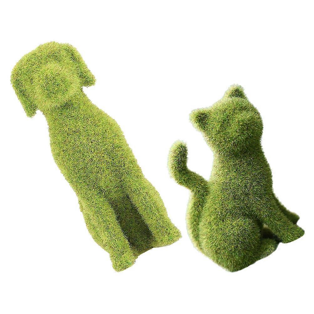 2pcs Realistic Statues for Outdoor Garden Decor – Lightweight Lawn Ornaments for Balcony, Patio, and Window Display