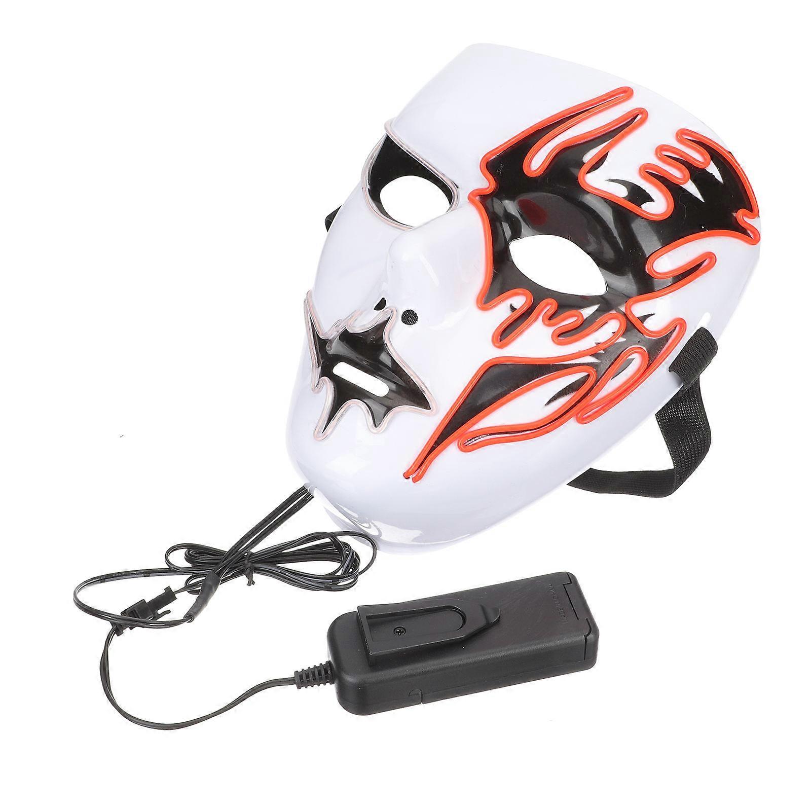 Luminous Mask Cosplay Item Festive Style White El Wire For Performance 1Pcs