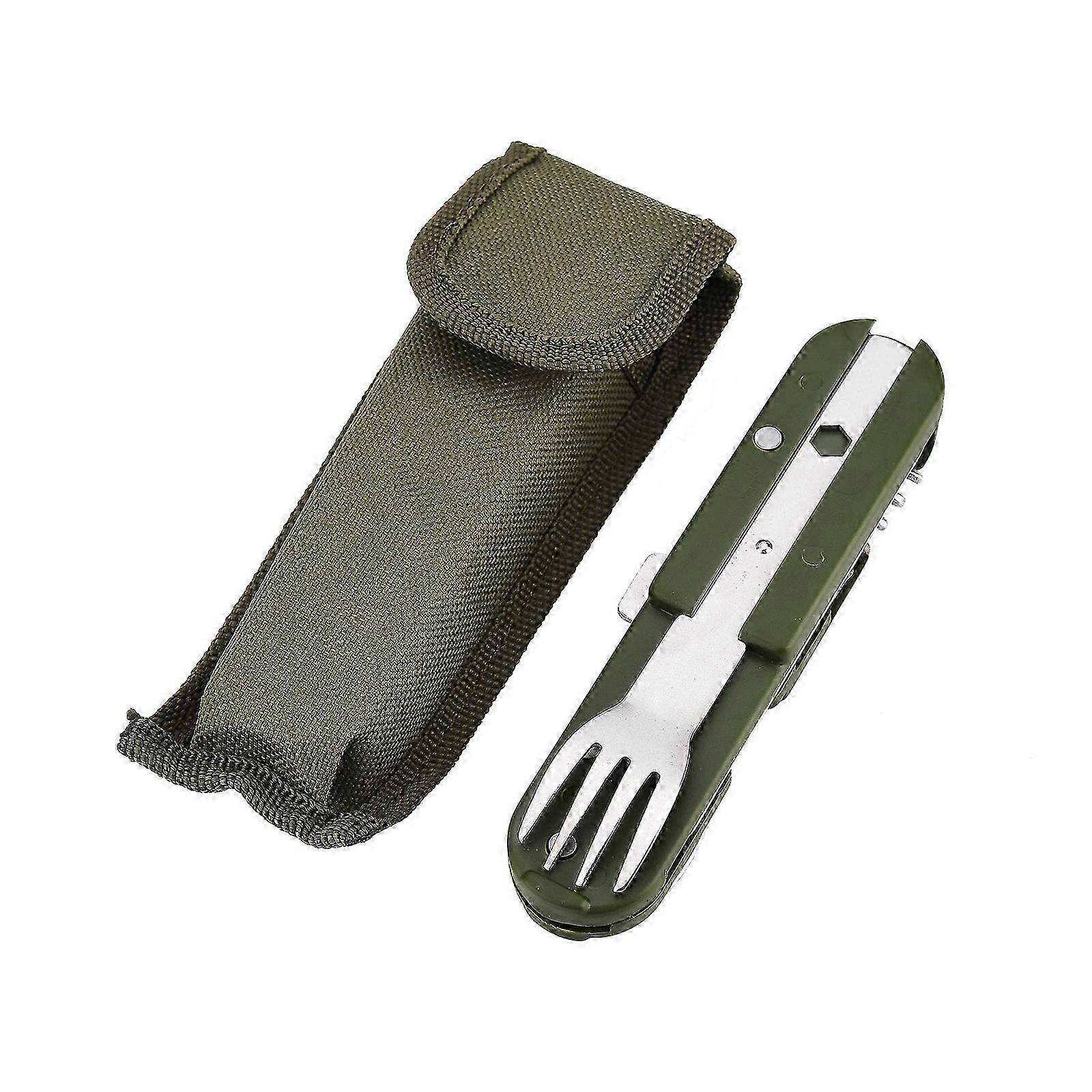 2025 Outdoor Foldable Tableware Spoon Multi-function Hiking Camp Utensil Dinnerware Set