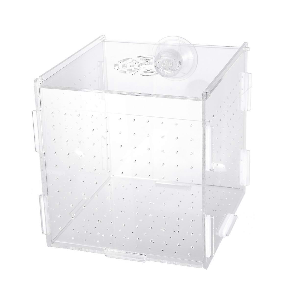 Fish Tank Holder Transparent Isolation Box For Aquarium Use 15x15x16cm Multifunctional Designed To Enhance 1Set